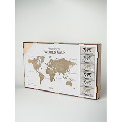 Pasaules karte, daudzlimeņu, naturalkrasa, L 3196 cena un informācija | Gleznas | 220.lv
