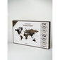 Pasaules karte, daudzlimeņu, wenge, XL 3200 cena un informācija | Gleznas | 220.lv