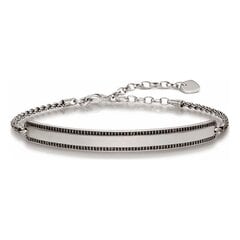 Unisex Aproce Thomas Sabo LBA0009-643-11 Melns Sudrabs Sudrabains цена и информация | Женские браслеты | 220.lv