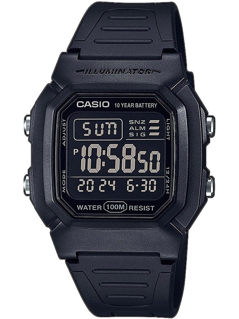 Unisex Pulkstenis Casio W-800H-1BVES (Ø 36 mm) cena un informācija | Vīriešu pulksteņi | 220.lv