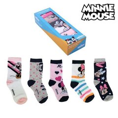 Zeķes Minnie Mouse (5 pāri) Daudzkrāsains cena un informācija | Zeķes, zeķubikses meitenēm | 220.lv