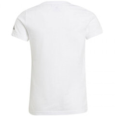 Детский Футболка с коротким рукавом Adidas Graphic Белый цена и информация | Рубашки для девочек | 220.lv