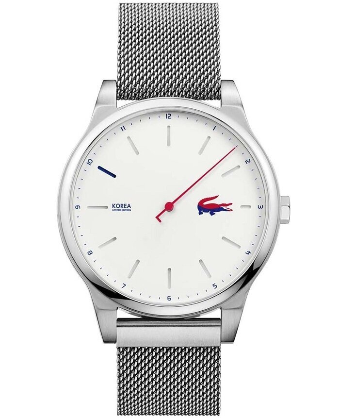 Vīriešu pulkstenis Lacoste Kyoto - KOREA Limited Edition Stainless Steel White cena un informācija | Vīriešu pulksteņi | 220.lv