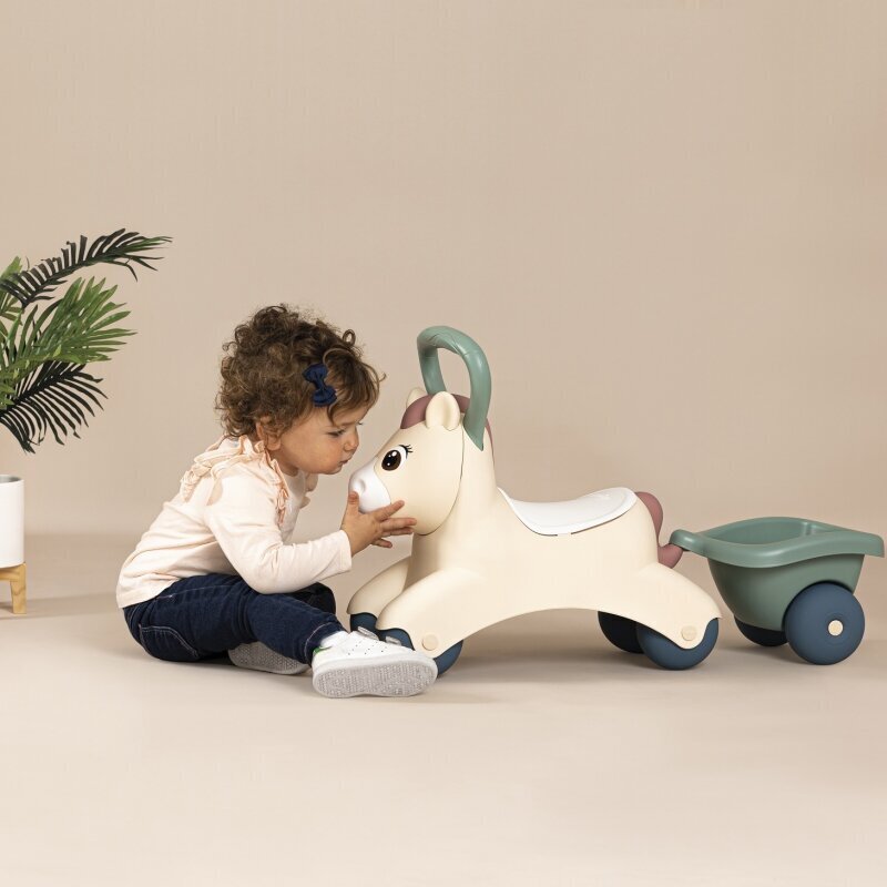 Smoby Little First Baby Pony ar piekābi цена и информация | Rotaļlietas zēniem | 220.lv