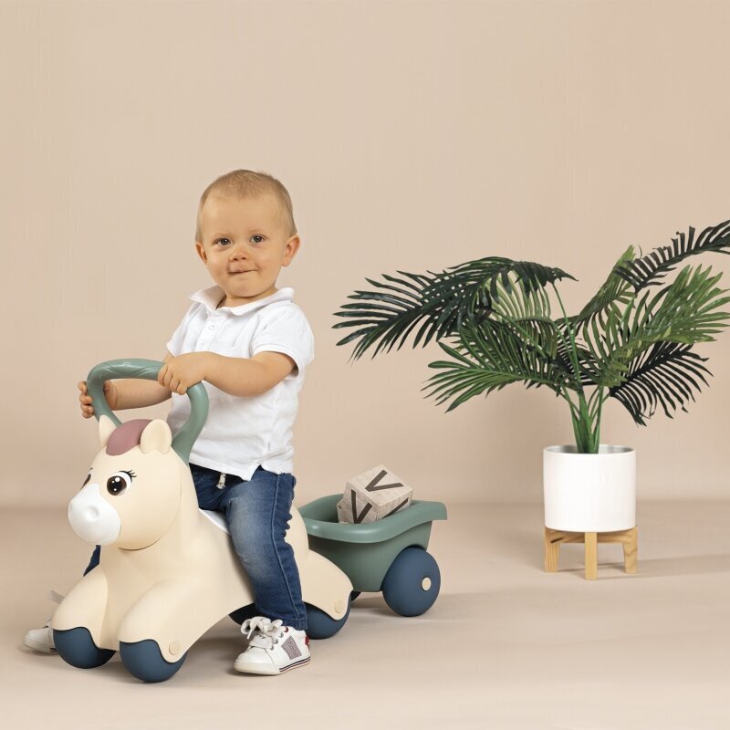 Smoby Little First Baby Pony ar piekābi цена и информация | Rotaļlietas zēniem | 220.lv