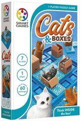 Galda spēle Smart Games Cats & Boxes cena un informācija | Galda spēles | 220.lv