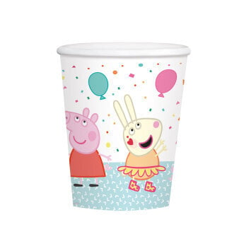 Peppa Pig dzērienu kausi 250ml 8gab / iepak cena un informācija | Vienreizējie trauki | 220.lv