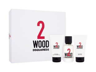 Komplekts Dsquared2 Wood Pour Homme vīriešiem: tualetes ūdens, 50 ml + dušas želeja, 50 ml + ķermeņa krēms, 50 ml цена и информация | Мужские духи | 220.lv