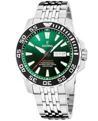 Мужские часы Festina Diver Professional Stainless Steel Green цена и информация | Мужские часы | 220.lv