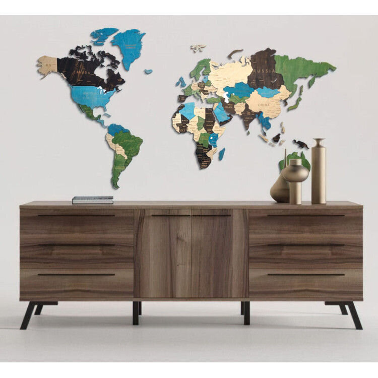 Pasaules karte, viena limeņa, krasaina XL 3188 цена и информация | Gleznas | 220.lv