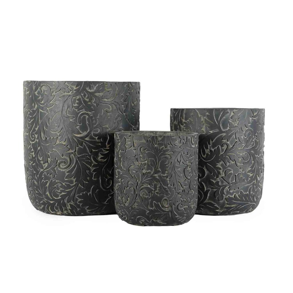 Keramikas puķu pods VICTORIA 45 x 50(A) cm, melns cena un informācija | Puķu podi | 220.lv