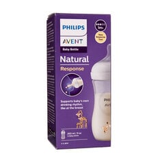 Pudelīte Philips Avent Natural Žirafe SCY903/66, 1+ mēn, 260 ml цена и информация | Бутылочки и аксессуары | 220.lv