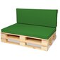 Paletes mēbeļu spilvenu komplekts, SuperKissen24, 120x80x8, zaļš cena un informācija | Krēslu paliktņi | 220.lv