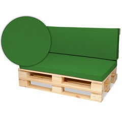 Paletes mēbeļu spilvenu komplekts, SuperKissen24, 120x80x8, zaļš cena un informācija | Krēslu paliktņi | 220.lv