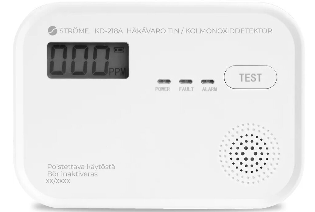 Dūmu detektors Ströme KD-218A cena un informācija | Gāzes, dūmu detektori | 220.lv