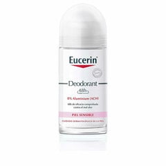 Eucerin Deodorant Roll On 0% Aluminium Sensitive Skin 50 ml cena un informācija | Dezodoranti | 220.lv