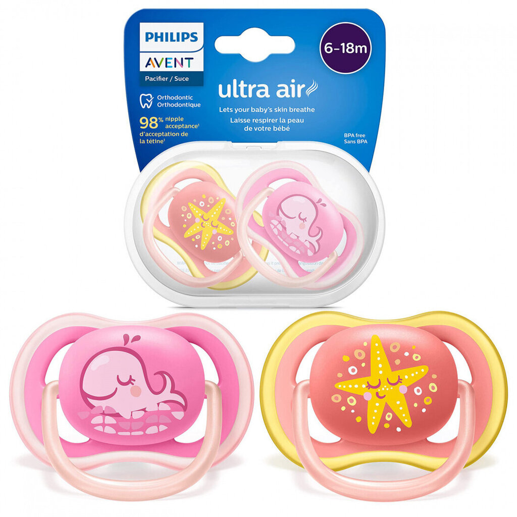 Knupītis Philips Avent Ultra Air SCF085/04, 6-18 mēn., 2 gab. cena un informācija | Knupīši | 220.lv