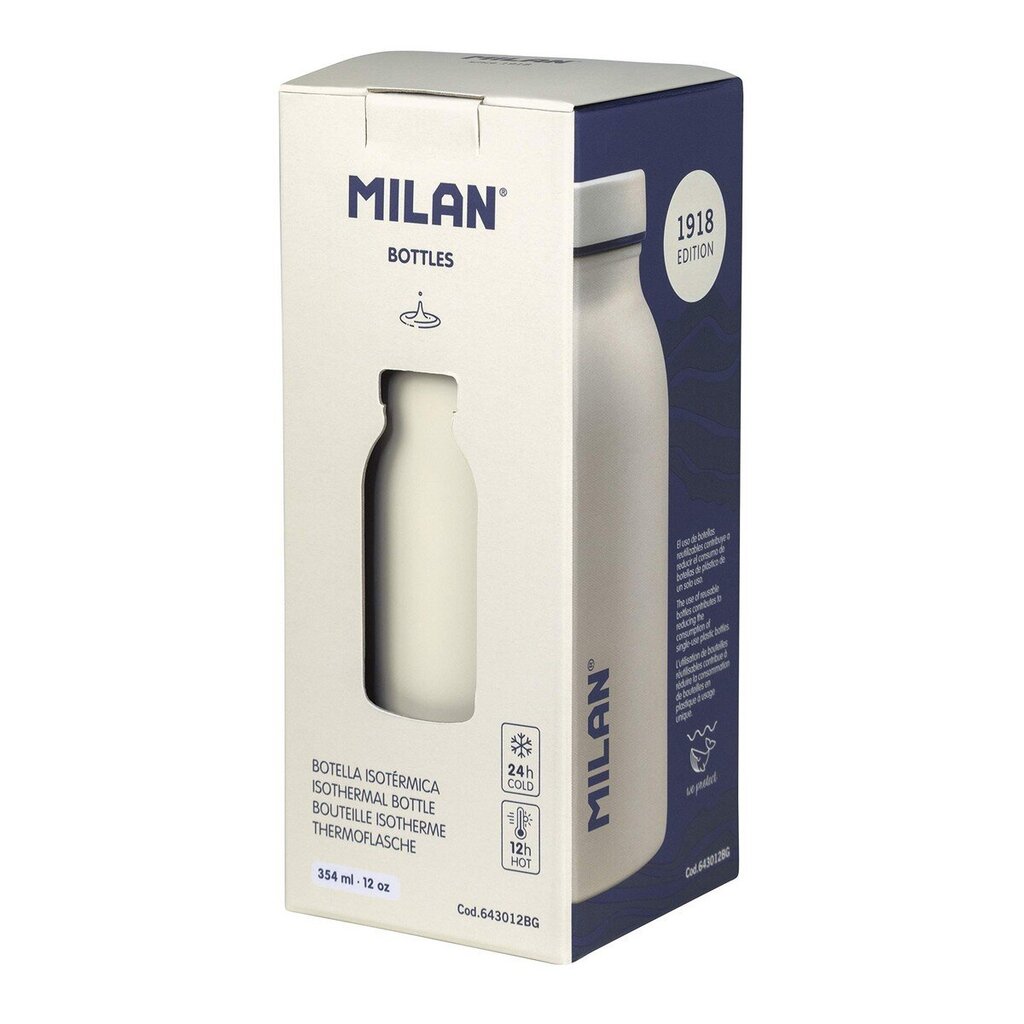 Pudele Milan Sunset Nerūsējošais tērauds Balts (354 ml) цена и информация | Ūdens pudeles | 220.lv