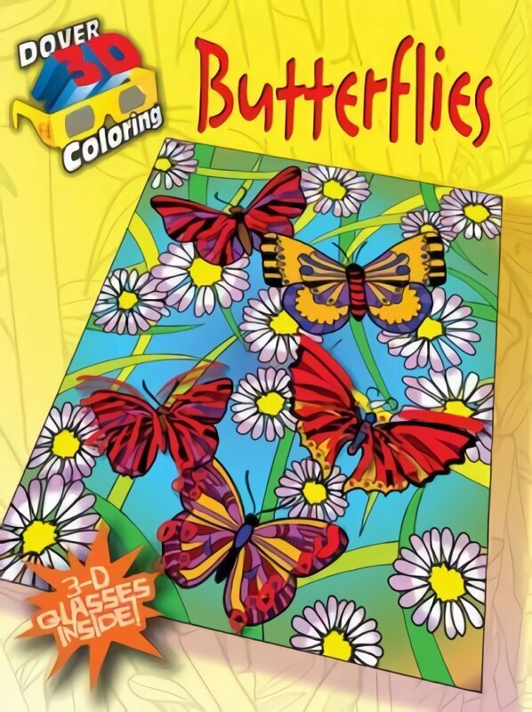 3-D Coloring Book - Butterflies Green ed. цена и информация | Grāmatas mazuļiem | 220.lv