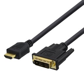 Deltaco, 1080p, DVI-D kabelis, 1 m цена и информация | Кабели и провода | 220.lv