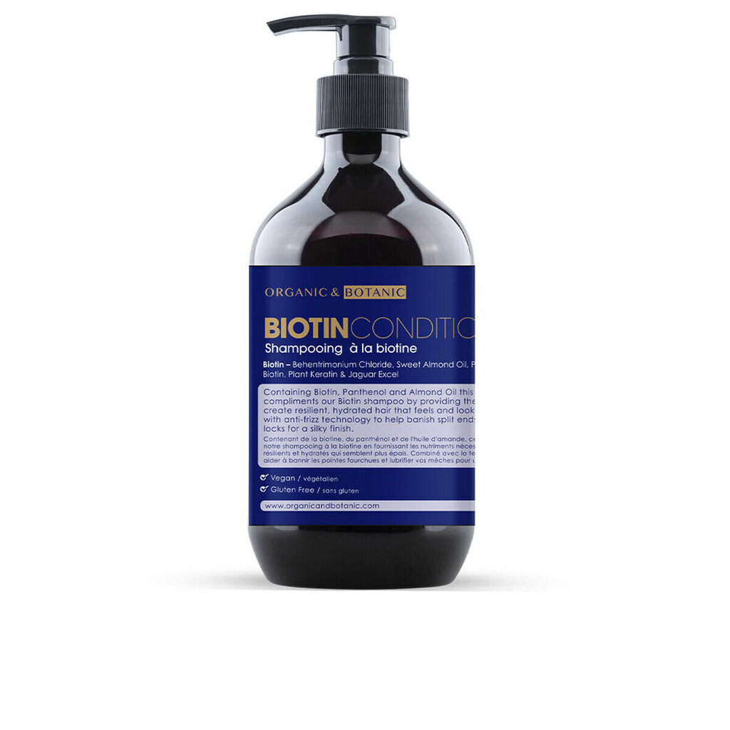 Kondicionieris Organic & Botanic Biotin (500 ml) cena un informācija | Matu kondicionieri, balzāmi | 220.lv