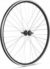 28" aizmugurējais ritenis, dubultā alumīnija loks, 622-19, 36H, 7s, V-brake, industriālie gultņi, melni (1166) cena un informācija | Citas velosipēdu rezerves daļas | 220.lv