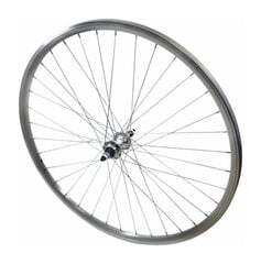 28" aizmugurējais ritenis, dubultā alumīnija loks, 662-19, 36H, 7s, industriālie gultņi, krāsa: sudraba (1173) cena un informācija | Citas velosipēdu rezerves daļas | 220.lv