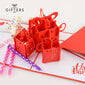 HAPPY GIFTERS "Dāvanu kastes" 3D dzimšanas dienas apsveikuma kartiņa, roku darbs, 15x15cm cena un informācija | Aploksnes | 220.lv