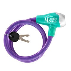 Velosipēda slēdzene Minnie, 12x650 mm, violeta cena un informācija | Velo slēdzenes | 220.lv
