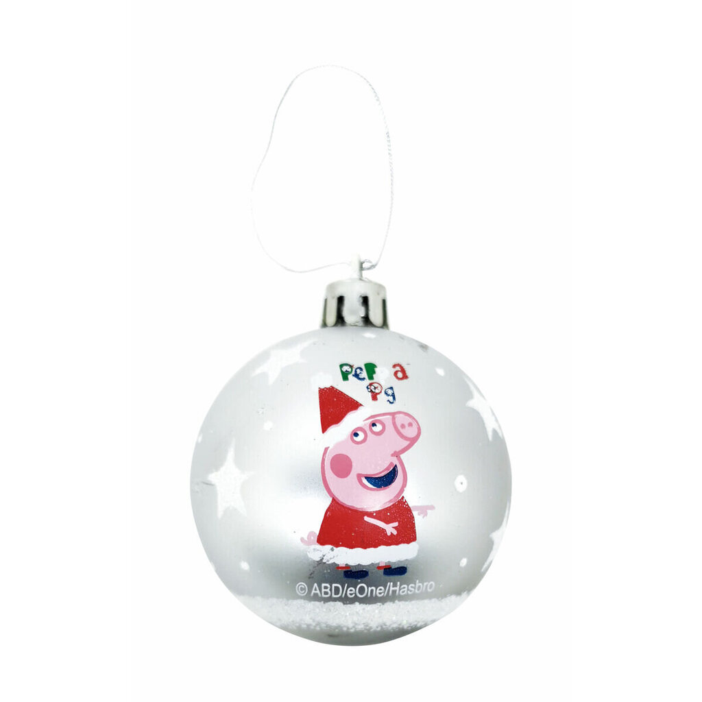 Peppa Pig Ziemassvētku bumbiņas 6 gab cena un informācija | Eglīšu rotājumi | 220.lv