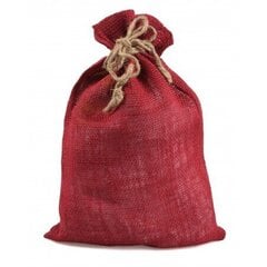 Džutas maiss sarkans 26x38 cm cena un informācija | Dāvanu saiņošanas materiāli | 220.lv