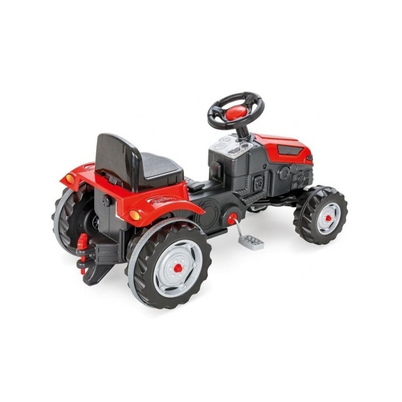 WOOPIE pedāļa traktors Farmer GoTrac MAXI ar piekabi ar klusiem riteņiem cena un informācija | Rotaļlietas zīdaiņiem | 220.lv