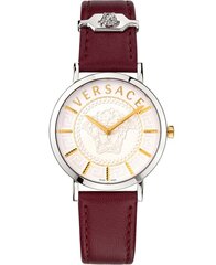 Sieviešu pulkstenis Versace V-Icon Leather Silver cena un informācija | Sieviešu pulksteņi | 220.lv