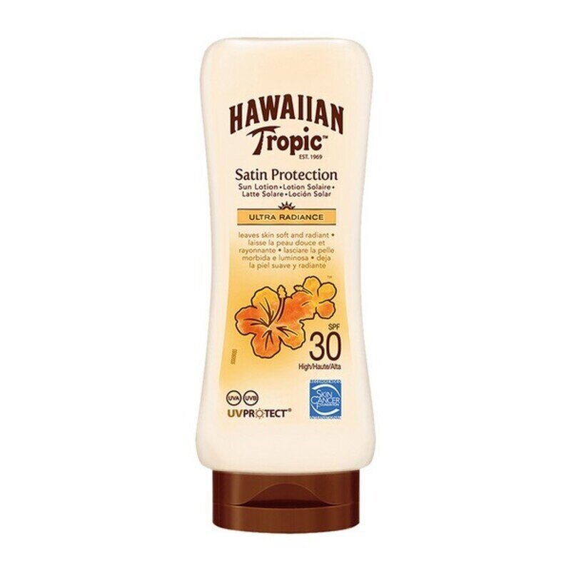 Sauļošanās losjons Satin Protection Ultra Radiance Hawaiian Tropic (180 ml) cena un informācija | Sauļošanās krēmi | 220.lv