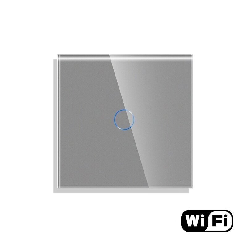 WiFi vienpolu sensora slēdzis, pelēks 600W цена и информация | Elektrības slēdži, rozetes | 220.lv