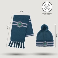 Harija Potera Slytherin ziemas komplekts šalle+cepure cena un informācija | Cepures, cimdi, šalles zēniem | 220.lv
