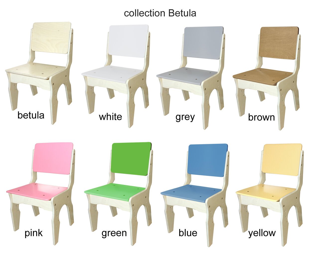 Regulējama augstuma krēsls "Betula white" cena un informācija | Bērnu krēsliņi un bērnu galdiņi | 220.lv