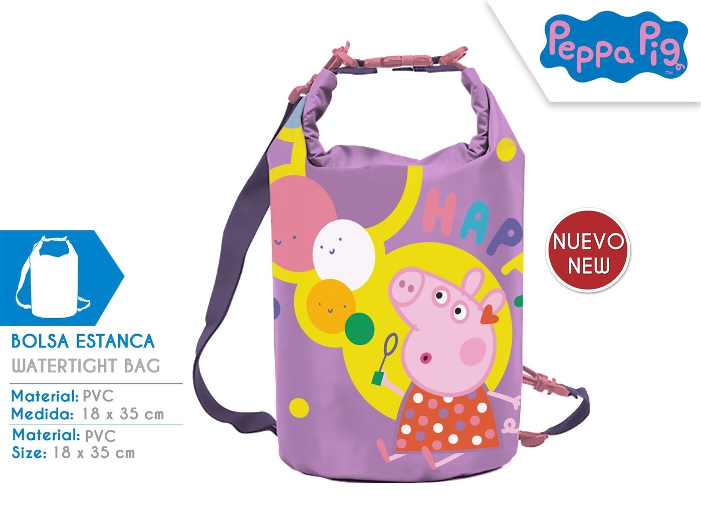 Peppa Pig ūdensizturīgs maisiņš cena un informācija | Bērnu aksesuāri | 220.lv