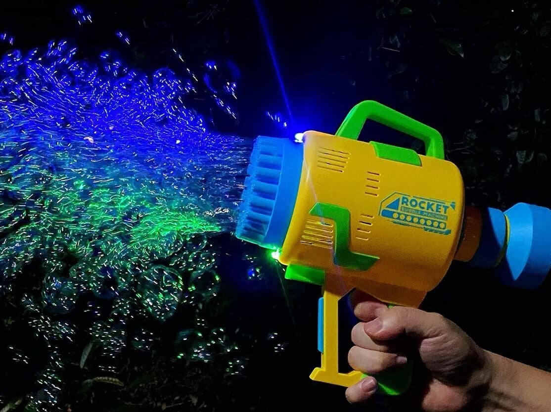 Ziepju burbuļu pūšanas mašīna Rocket Bubble Gun цена и информация | Ūdens, smilšu un pludmales rotaļlietas | 220.lv