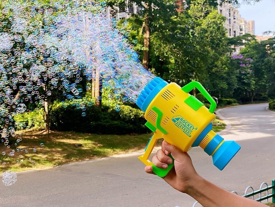 Ziepju burbuļu pūšanas mašīna Rocket Bubble Gun cena un informācija | Ūdens, smilšu un pludmales rotaļlietas | 220.lv