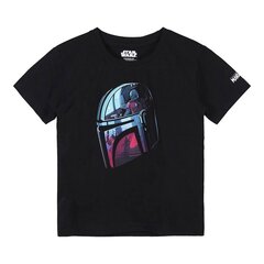 Детская футболка с коротким рукавом The Mandalorian, чёрная цена и информация | Рубашки для мальчиков | 220.lv