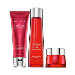 Sejas ādas kopšanas komplekts Estee Lauder Nutritious Super-granate Overnight Radiance sievietēm: mazgāšanas putas, 125 ml + losjons Intense Moist, 200 ml + nakts krēms, 50 ml cena un informācija | Sejas krēmi | 220.lv