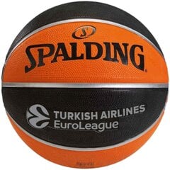 Мяч баскетбольный Spalding Euroleague TF-150, размер 6, коричневый цена и информация | Баскетбольные мячи | 220.lv