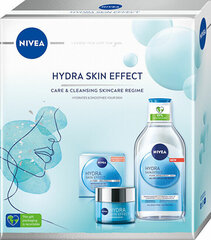 Mitrinošas kosmētikas komplekts Nivea Hydra Skin Effect: micelārais ūdens, 400 ml + dienas sejas gels, 50 ml цена и информация | Средства для очищения лица | 220.lv