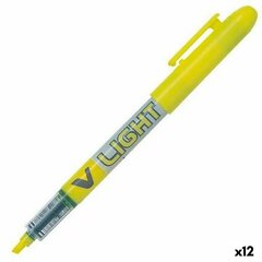 Fluorescējošs Marķieris Pilot V Light Dzeltens (12) cena un informācija | Rakstāmpiederumi | 220.lv