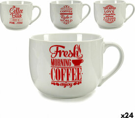 Чашка Coffee Фарфор Красный Белый 500 ml 24 штук цена и информация | Стаканы, фужеры, кувшины | 220.lv