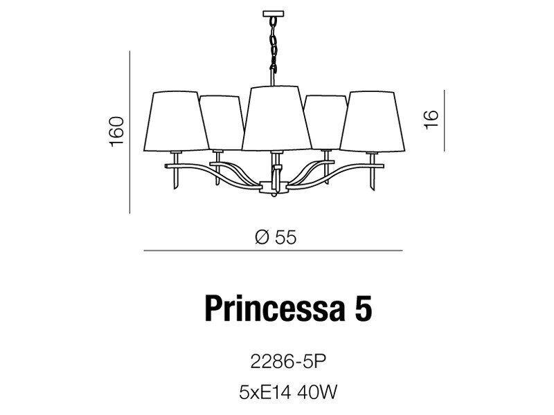 Azzardo piekaramā lampa Princessa AZ0724 cena un informācija | Piekaramās lampas | 220.lv