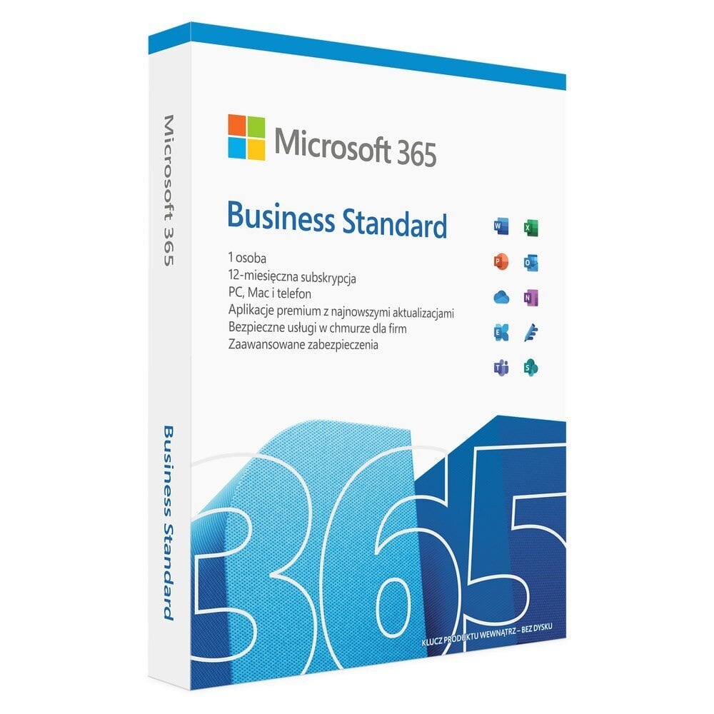 Microsoft Office 365 Business Standard 1 licences(-u) gada abonements — poļu valoda cena un informācija | Lietojumprogrammas | 220.lv