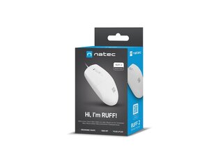 Datorpele Natec Ruff 2 White цена и информация | Мыши | 220.lv