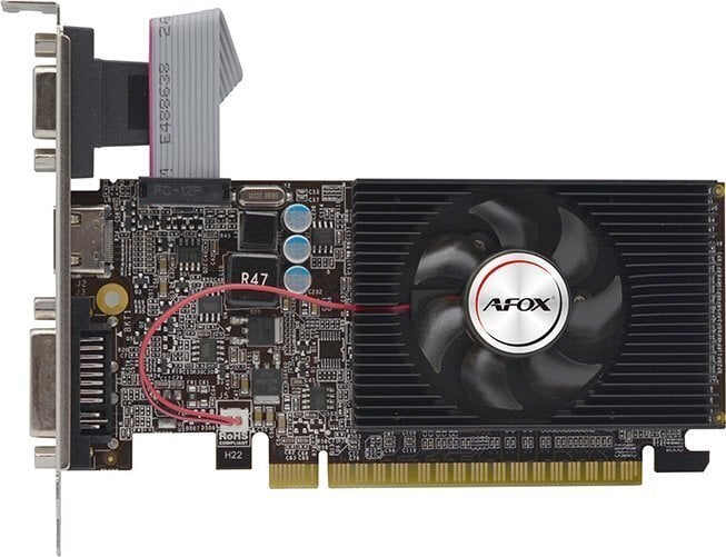 AFOX Geforce GT610 1GB DDR3 64 bitu DVI HDMI VGA LP ventilators AF610-1024D3L7-V5 цена и информация | Videokartes (GPU) | 220.lv